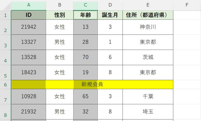 エクセルで行の高さ・列の幅を自動調整