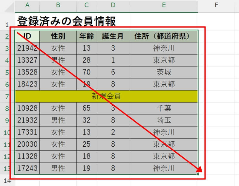 セルの幅を自動調整する方法