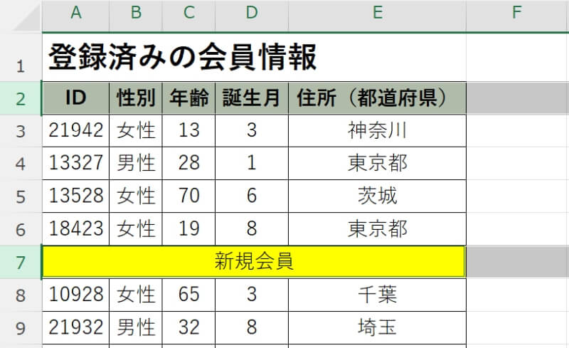 行の高さ・列の幅を一括で揃える方法