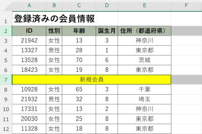 行の高さ・列の幅を一括で揃える方法