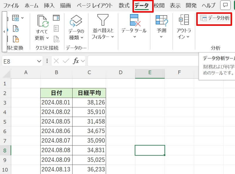 日別データから移動平均を算出