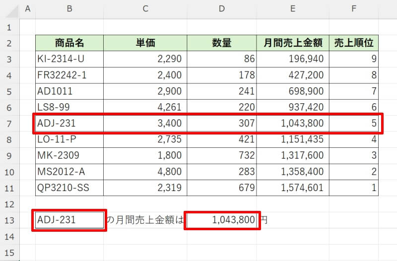 VLOOKUP関数の使い方