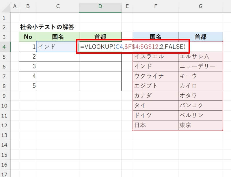 プルダウンリストに応じてデータを自動入力