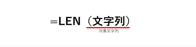 LEN関数の書式