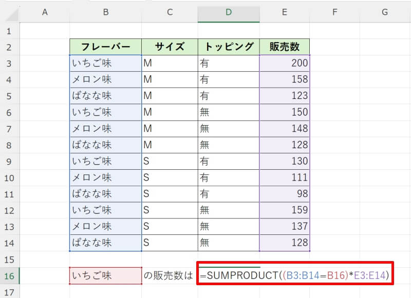 SUMPRODUCT関数