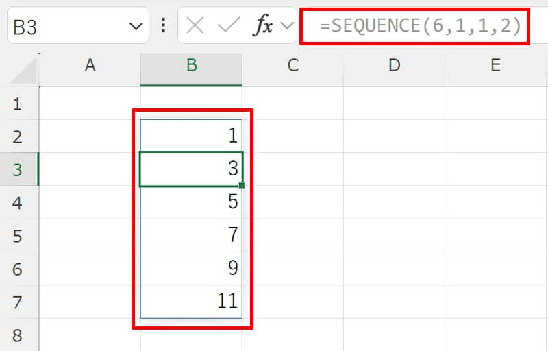 数字を2つずつや3つずつ増やす